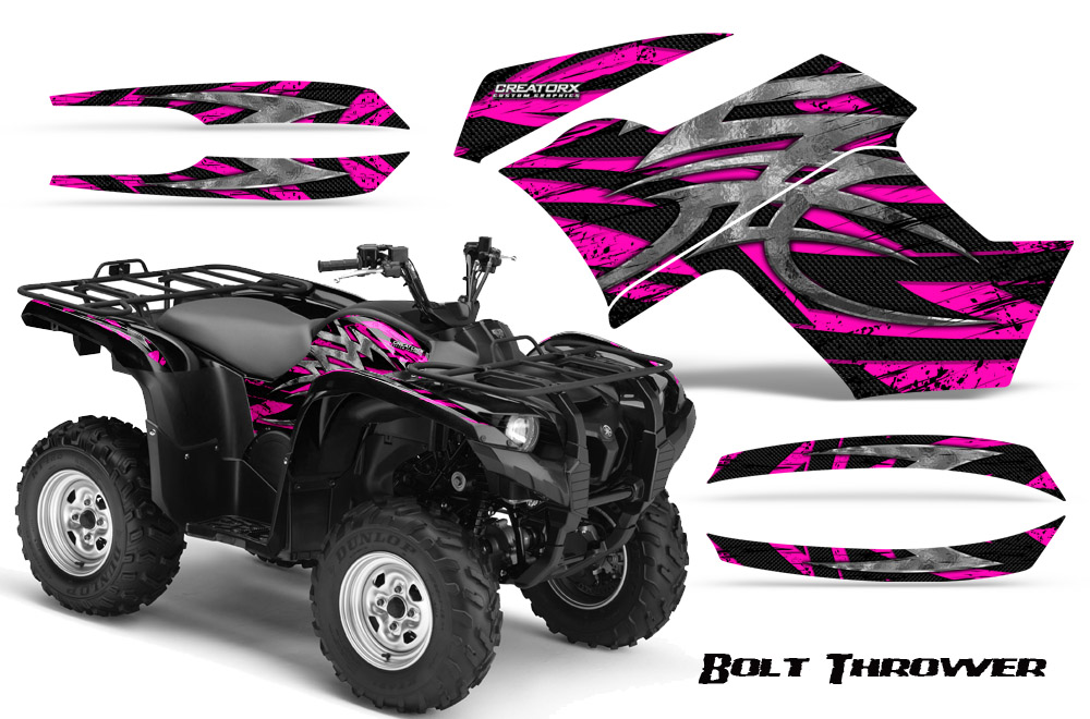 Yamaha Grizzly 700 Graphics Kit Bolt Thrower Pink